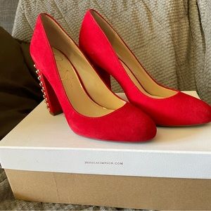 Suede studded shoes 👠